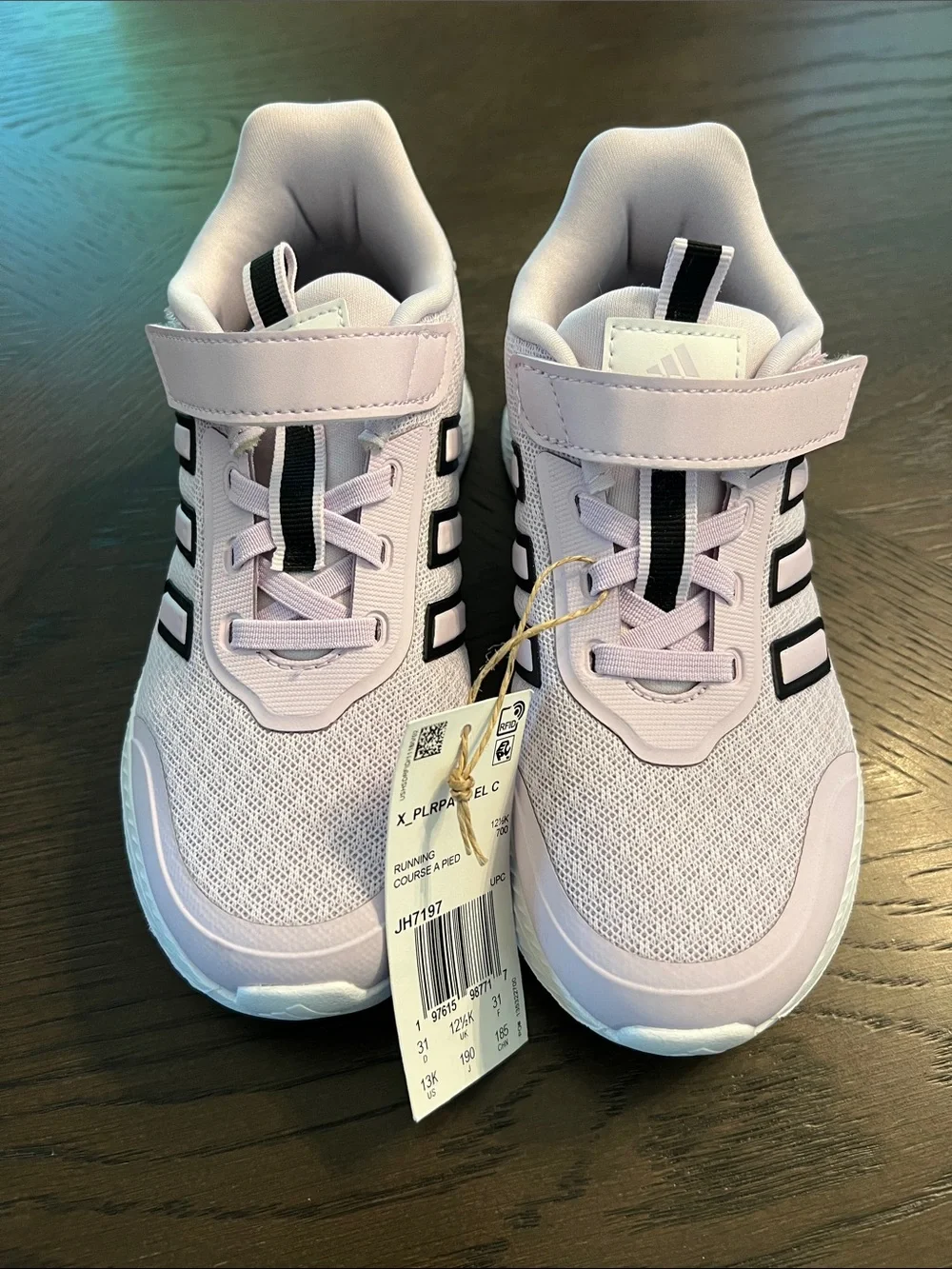 adidas Kids Light Purple Sneakers with Black Accents